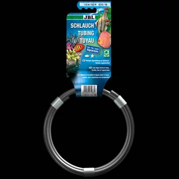 JBL Aquaschlauch GRAU - Készre vágott, szürke (levegő) tömlő akváriumokhoz és tavakhoz 9/12 (2,5m)