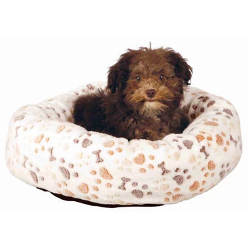KT25.Trixie Lingo Bed - kerek, peremes fekhely (fehér/bézs) kutyák részére (60x55cm)