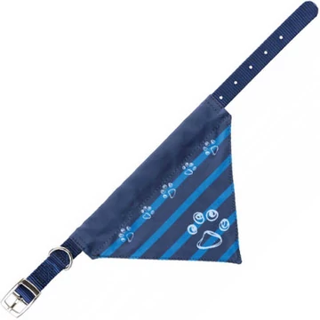 KT24:Premium Collar with Neckerchief - nyakörv kendővel - indigókék (M) 37-47cm/20mm
