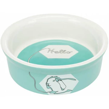 Trixie Ceramic Bowl - kerámia tál (mintás, többféle színben) nyulak részére (240ml /Ø11cm)