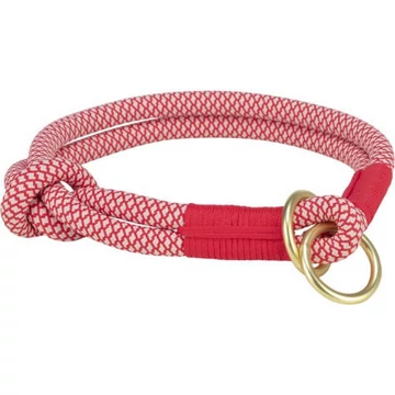 Trixie soft rope semi-choke - félfojtó nyakörv (piros/krém) kutyák részére (L-LX:55cm/Ø13mm)