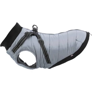 KT25.Trixie Coat Pontis with Harness - kabát hámmal (szürke, vízlepergető) kutyák részére (S) 40cm