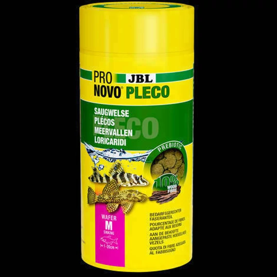 JBL Pronovo Pleco Wafer "M" - fatartalmú táptabletta növényevő harcsák számára 1-20 cm-ig (1000ml)