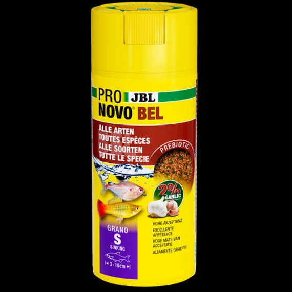 JBL Pronovo Bel Grano S - Akváriumi alaptáp granulátum (S-méretben) minden akváriumi halhoz (3-10 cm-ig) 250ml/149g CLICK
