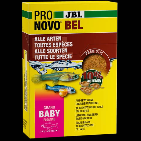 JBL ProNovo Bel Grano Baby - por alapú, eledelkészlet fiatal (5-20mm) halak számára (3x10ml)