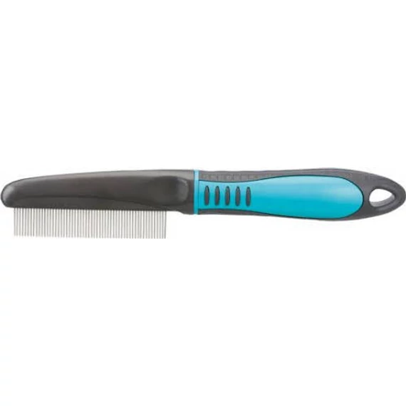 Trixie Comb, fine teeth - bontófésű (türkizkék,fekete) kutyák részére (22cm)