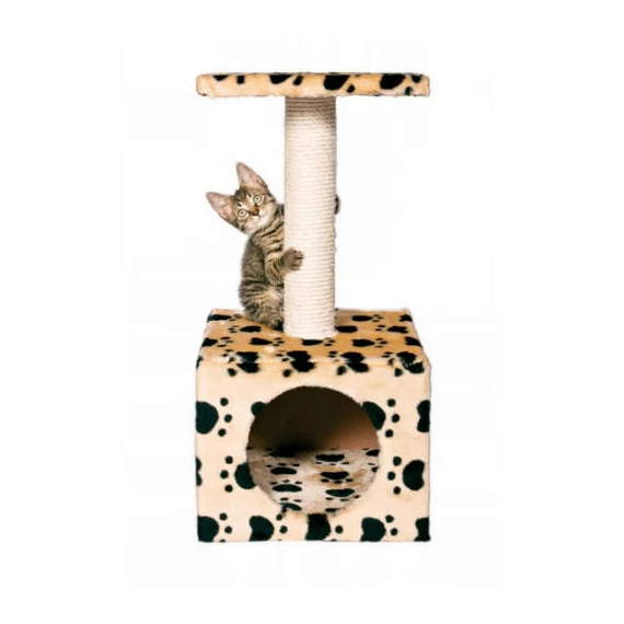 Trixie Junior Zamora Scratching Post - macskabútor (bézs, tappancs mintával) 60cm