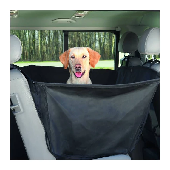 Trixie Protective Car Seat Cover with Side Parts, dividable - autós üléstakaró (hátsó ülésre,fekete) 1,50x1,35m