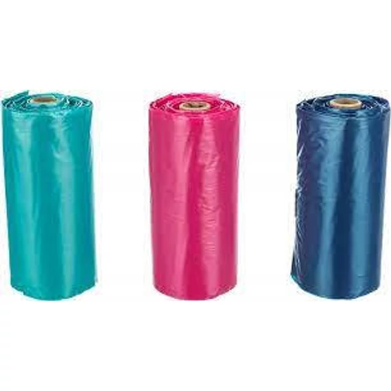 Trixie Poop Bag - kutyaürülék zacskó (füllel,műanyag,vegyes színekben) 15db/rolni (3db rolni/csomag)