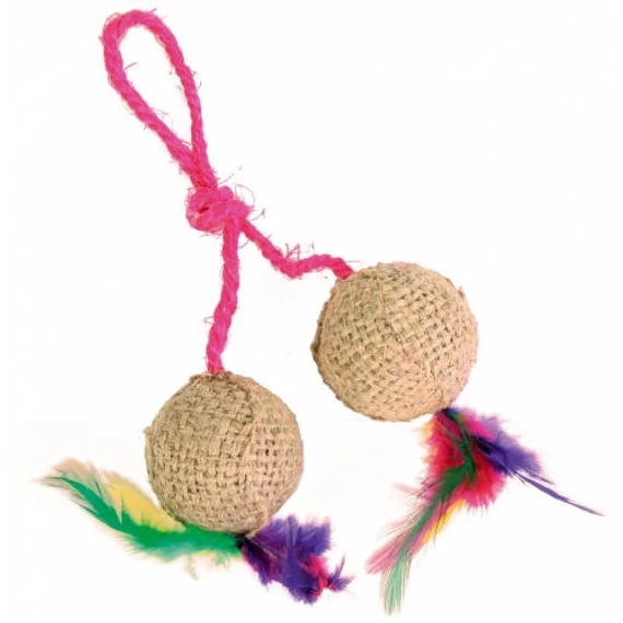Trixie 2 Balls on a Rope - játék (labdák) macskák részére (Ø4,5cm)