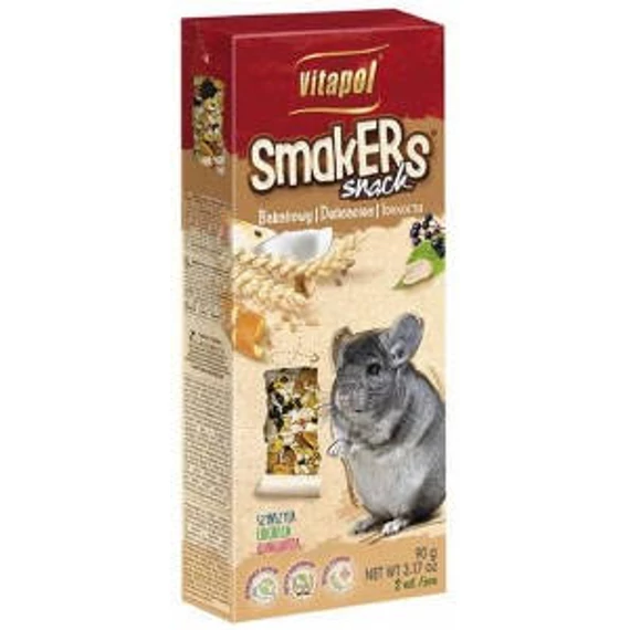 Vitapol Smakers rúd (gyümölcs,mogyoró) - prémium duplarúd - csincsilla részére (90g)