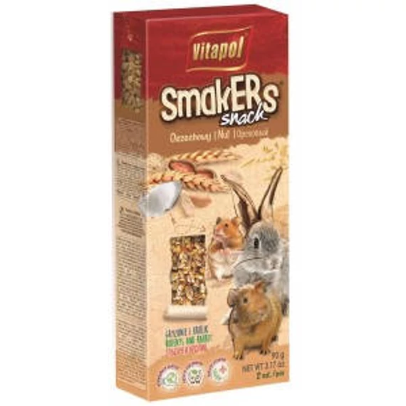 Vitapol Smakers rúd (mogyoró) - prémium duplarúd - rágcsálók és nyulak részére (90g)
