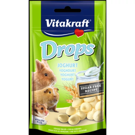 Vitakraft Drops (joghurt) - jutalomfalat rágcsálóknak (75g)