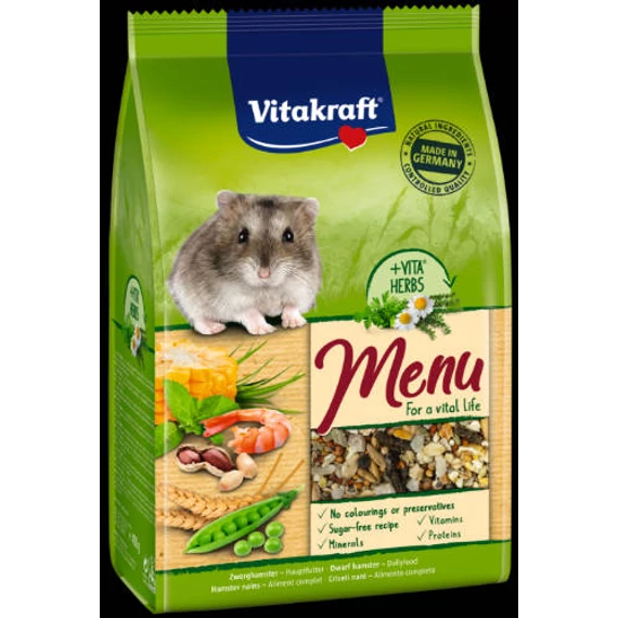 Vitakraft Menu (törpehörcsög) - teljes értékű eledel (400g)