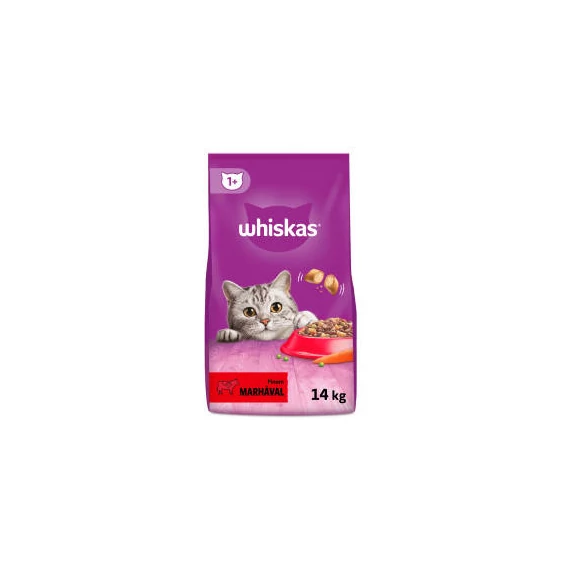 Whiskas Adult Beef - Szárazeledel (marhahússal) felnőtt macskák részére (14kg)