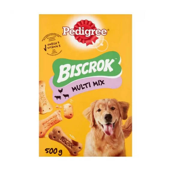 Pedigree Biscrok Multi-Mix - jutalomfalat (keksz) kutyák részére (500g)