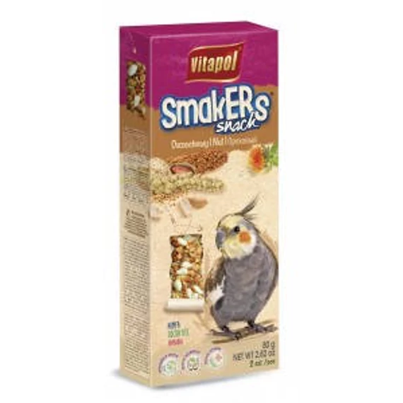 Vitapol Smakers rúd (mogyoró) - prémium duplarúd - nimfa papagáj részére (90g)