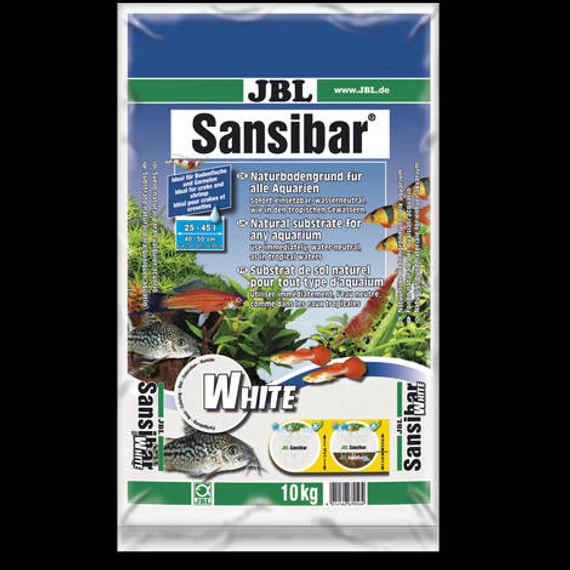 JBL SANSIBAR WHITE - Fehér, finomszemcsés homok édesvízi és sósvízi akváriumokhoz (10kg)