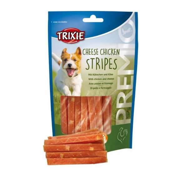 Trixie Premio Cheese Chicken Stripes - jutalomfalat (csirke,sajt) kutyák részére (100g)