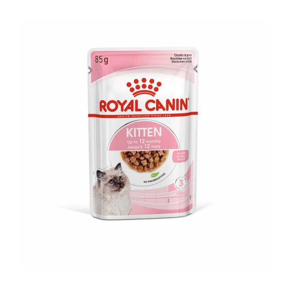 Royal Canin Feline Kitten (Gravy) - alutasakos - (hús,pecsenyelé) eledel macskák részére (85g)