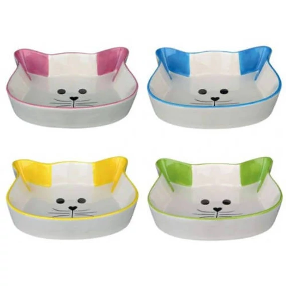 Trixie Ceramic Bowl - kerámia tál (fehér, mintás) macskák részére (Ø12cm)