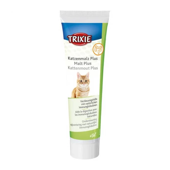 Trixie Cat Malt Plus - kiegészítő táplálék (szőroldó paszta, immunglobinnal) macskák részére (100g)