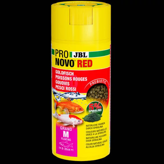 JBL ProNovo Red Grano M - Főtáplálék granulátum M-es méretű aranyhalakhoz 8-20 cm-ig (250ml/93g) CLICK