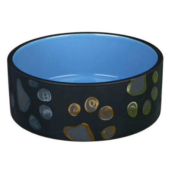 Trixie Jimmy Ceramic Bowl - kerámia tál (mintás, többféle színben) kutyák részére  (0,75l/Ø15cm)