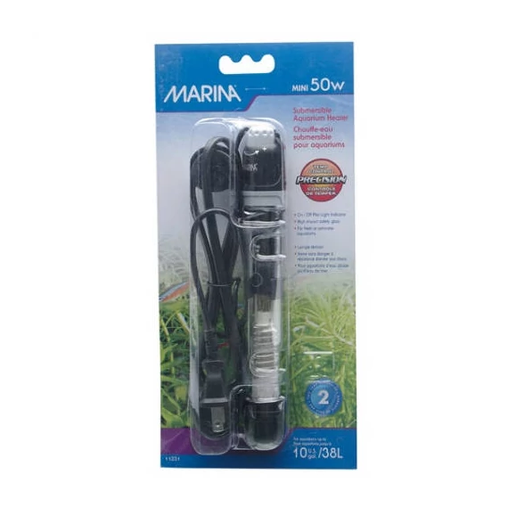 Hagen Marina Submersible Aquarium Heater - Mini akváriumfűtő (38 l-ig) 50W (15cm)