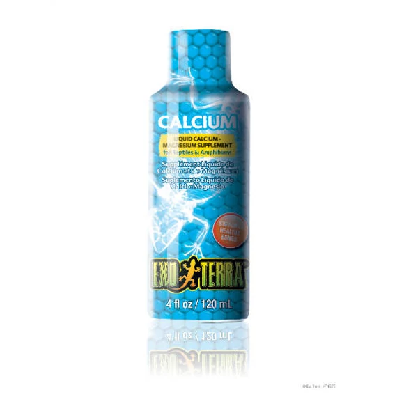 Exo-Terra Liquid Calcium-Magnessium - étrendkiegészítő (kálcium,magnézium) hüllők, kétéltüek részére (120ml)