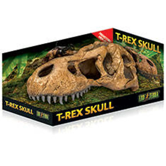 Exo-Terra T-Rex Skull - T-Rex koponya formájú búvóhely hüllők részére (11x23x8cm)