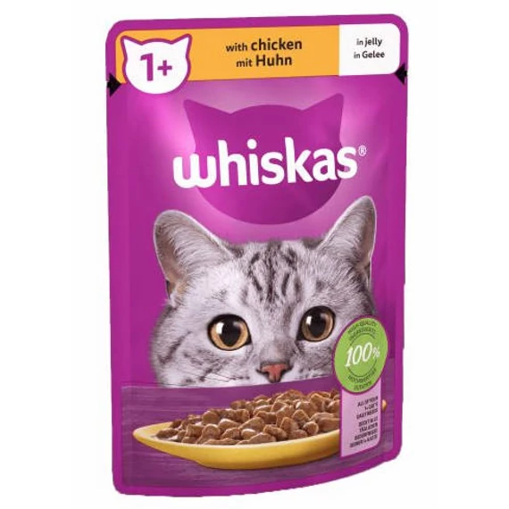 Whiskas Adult Chicken - Nedves eledel (csirke, zselében) macskák részére (85g)