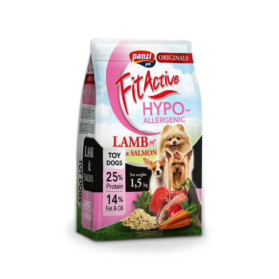 Panzi FitActive ToyDogs Hypoallergenic Adult (bárány) száraztáp - Kistestű felnőtt kutyák részére (1,5kg)