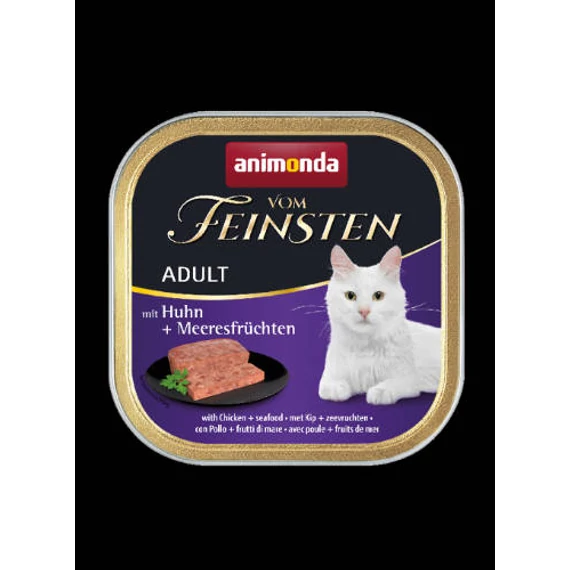 Animonda Vom Feinsten Adult (csirke, tengergyümölcseivel) alutálkás - Felnőtt macskák részére (100g)
