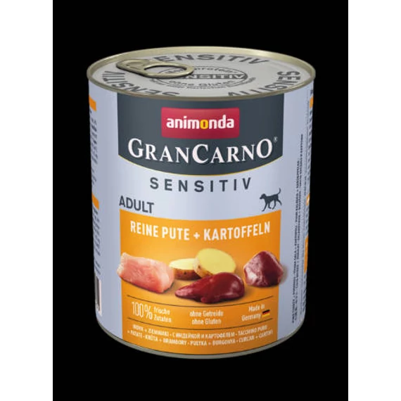 Animonda GranCarno Sensitiv Adult (pulyka,burgonya) konzerv - Felnőtt kutyák részére (800g)
