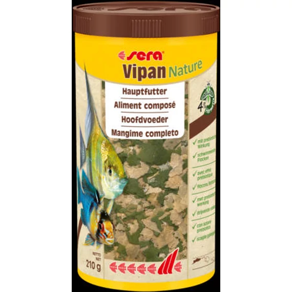 Sera Vipan Nature - lemezes táplálék díszhalak számára (1000ml/210g)