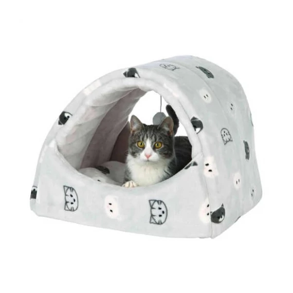Trixie Cave Mimi - bújó (szürke,mintás) macskák részére (42x35x35cm)