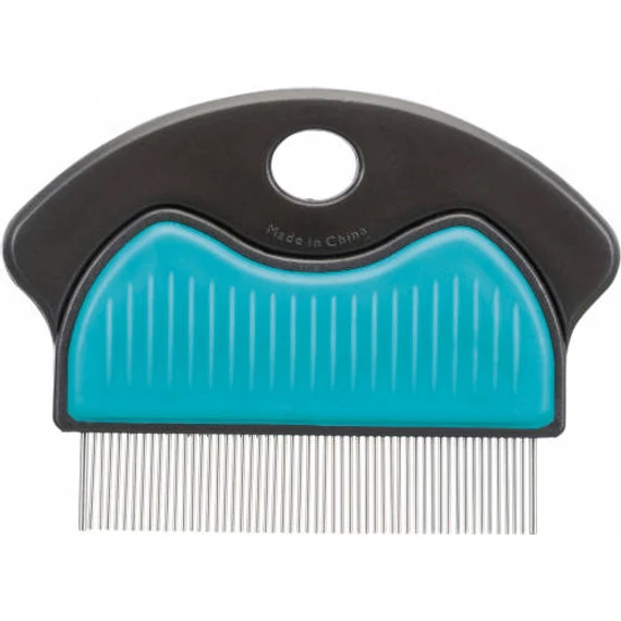 Trixie Flea and Dust Comb - Bolha és tetű fésű, műanyag, gumírozott résszel (7cm)