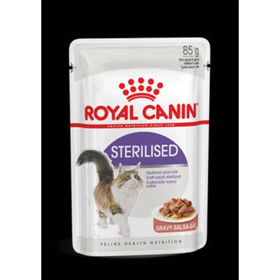 Royal Canin Feline Adult (Sterilized Gravy) - alutasakos (hús,pecsenyelé) eledel macskák részére (85g)