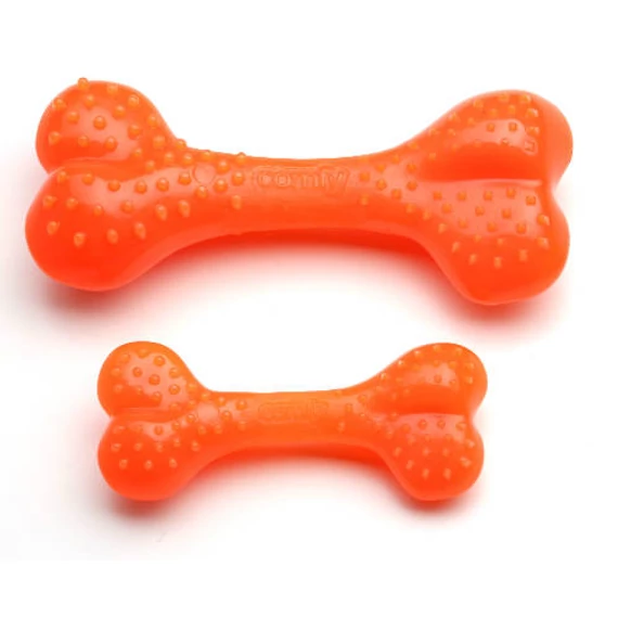 Comfy Orange Dental Bone - fogtisztítós játék (csont) kutyák részére (8,5x4x2cm)