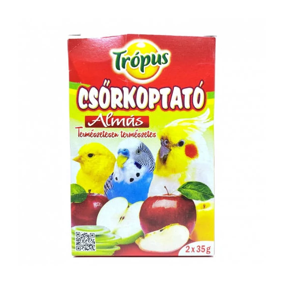 Trópus csőrkoptató - ízesített (alma) díszmadarak részére (2x35g)
