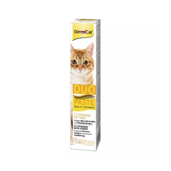 GimCat Duo Paste Multi-Vitamin - kiegészítő eleség (paszta,sajtos) macskák részére (50g)