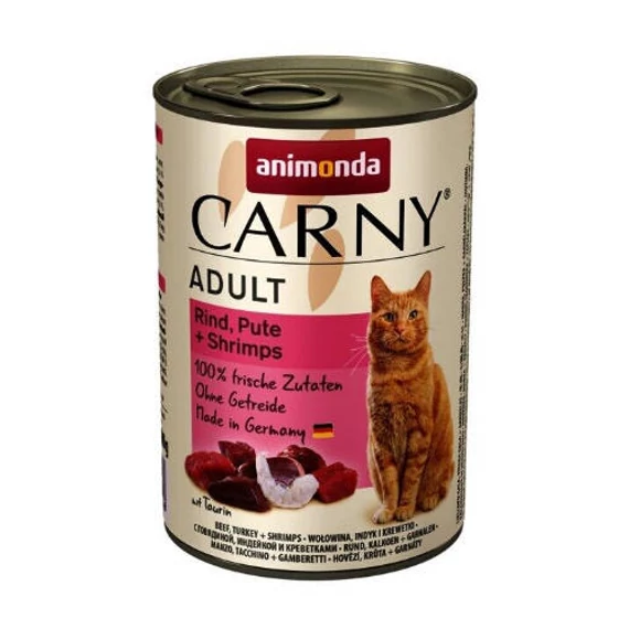 Animonda Carny Adult (marha,pulyka,garnélarák) konzerv - Felnőtt macskák részére (400g)