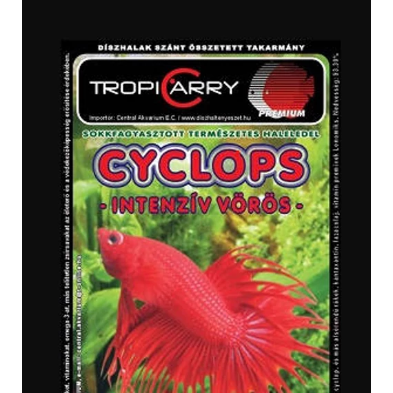 Fagyasztott TropiCarry Cyclops Intensive Red - díszhalak részére (500g)
