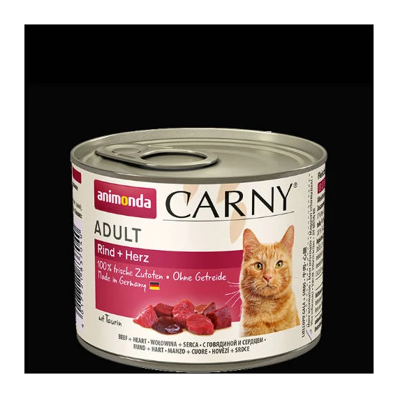 Animonda Carny Adult (marha,szív) konzerv - Felnőtt macskák részére (200g)