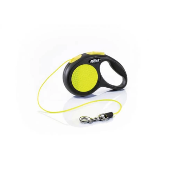KT.Flexi New Neon "XS" - zsinóros automata póráz sárga (3m)