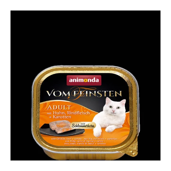 Animonda Vom Feinsten Gourmet (csirke,marha,sárgarépa) alutálkás -Felnőtt macskák részére (100g)