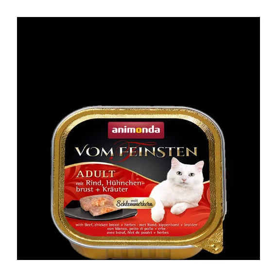 Animonda Vom Feinsten Gourmet (marha,csirkemell,gyógynövény) alutálkás -Felnőtt macskák részére (100g)