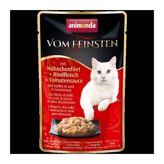 Animonda Vom Feinsten Pouch (csirkemell,marha-paradicsomszószban) alutasakos - Felnőtt macskák részére (50g) 18db