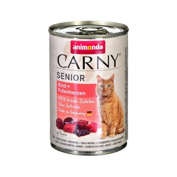 Animonda Carny Senior (marha,pulykaszív) konzerv - Idős macskák részére (400g)
